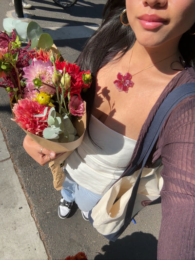 Samantha Orchid Necklace